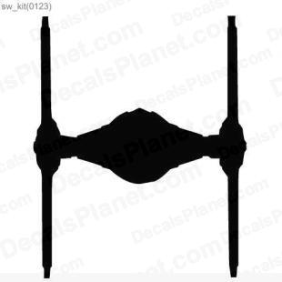Star Wars TIE Fighter listed in cartoons decals.