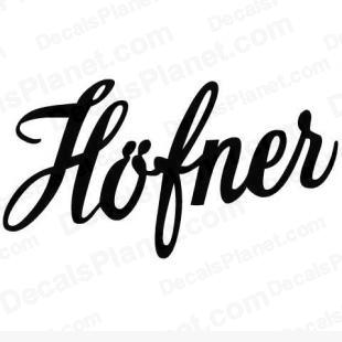 Hofner logo (cleaner) listed in music and bands decals.