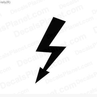 Thunder bolt arrow listed in useful signs decals.