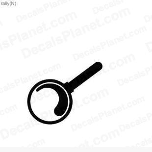 Magnifying glass listed in useful signs decals.