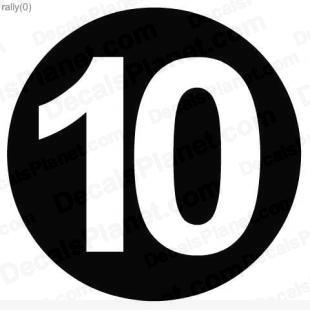 Sign Number 10 listed in useful signs decals.