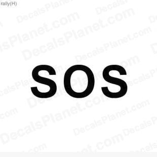 SOS listed in useful signs decals.