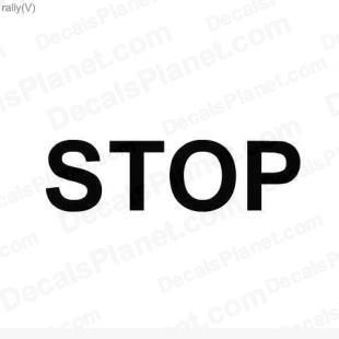 STOP listed in useful signs decals.