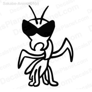 Praying Mantis listed in cartoons decals.