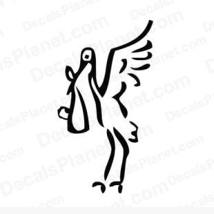 Flying stork listed in animals decals.