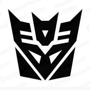 Transformers decepticon logo listed in cartoons decals.