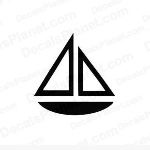 Simple sailboat listed in other decals.
