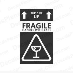 Fragile handle with care sign/label listed in useful signs decals.