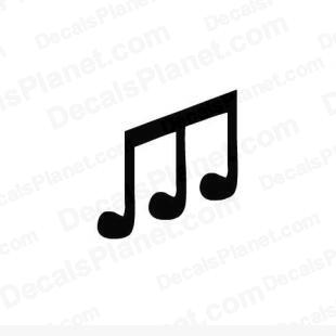 Musical note listed in music and bands decals.