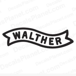 Walther logo listed in firearm companies decals.