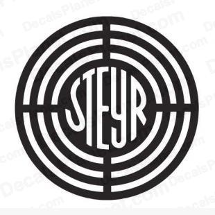 Steyr (Steyr Mannlicher) logo listed in firearm companies decals.