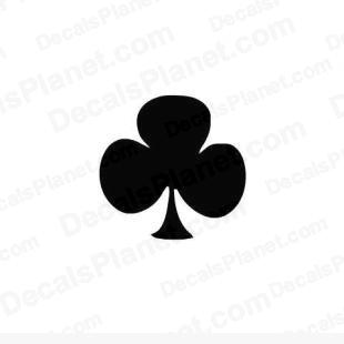 Club of card deck listed in popular logos decals.