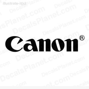 Canon listed in computer decals.