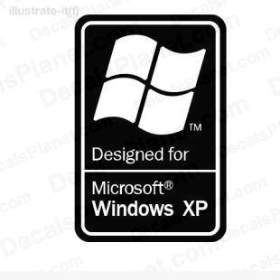 Designed for Microsoft Windows XP listed in computer decals.