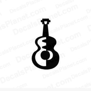 Guitar instrument 2 listed in music and bands decals.