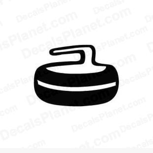 Large curling rock (iron) listed in sports decals.