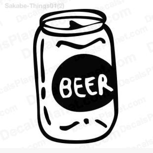 Beer can listed in cartoons decals.