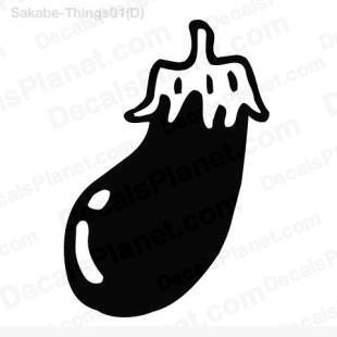 Eggplant listed in cartoons decals.