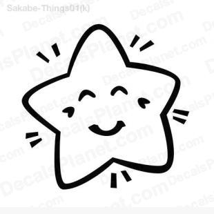Happy star listed in cartoons decals.