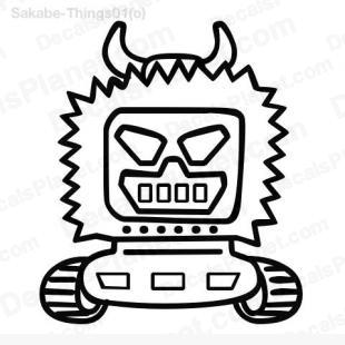 Japanese mean robot listed in cartoons decals.