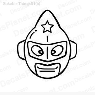 Japanese superhero listed in cartoons decals.