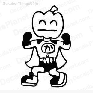 Pepper head japanese superhero listed in cartoons decals.