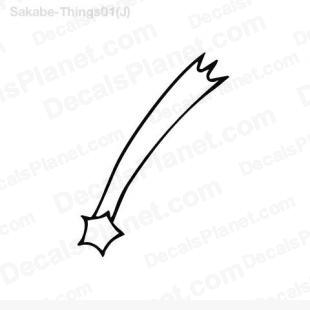 Shooting star listed in cartoons decals.