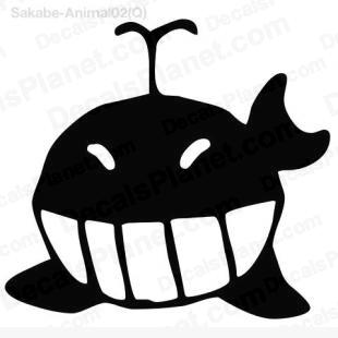 Whale listed in cartoons decals.