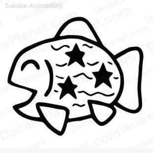 Star fish listed in cartoons decals.
