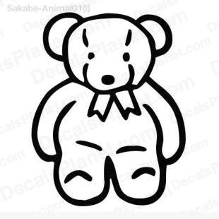 Teddy bear listed in cartoons decals.