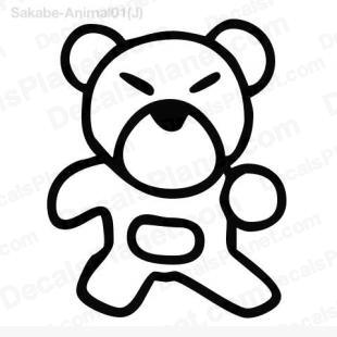Japanese teddy bear listed in cartoons decals.