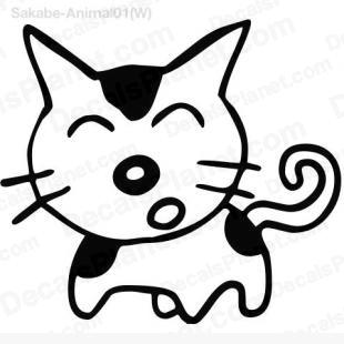 Cat drawing listed in cartoons decals.