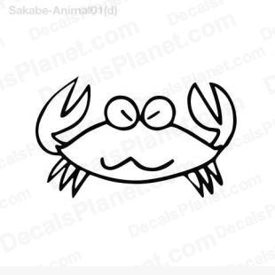Crab listed in cartoons decals.