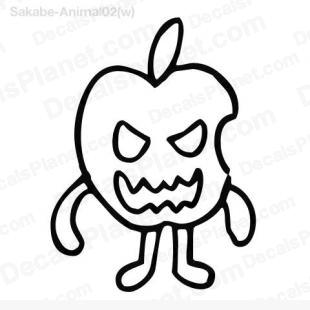 Evil apple hollow listed in cartoons decals.