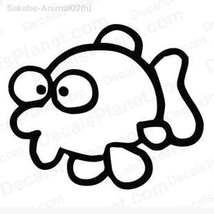 Fish drawing listed in cartoons decals.