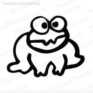 Frog scribbled listed in cartoons decals.