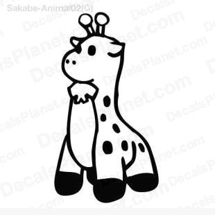 Giraffe toy listed in cartoons decals.