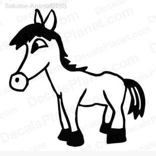 Horse drawing listed in cartoons decals.