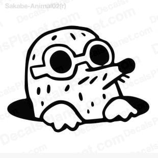 Mole blind drawing listed in cartoons decals.
