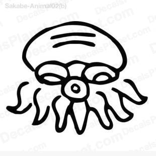 Octopus drawing listed in cartoons decals.
