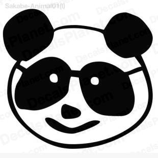 Panda head drawing listed in cartoons decals.