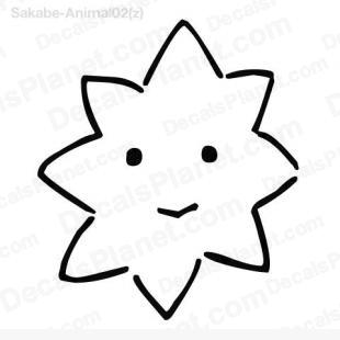 Scribbled star listed in cartoons decals.