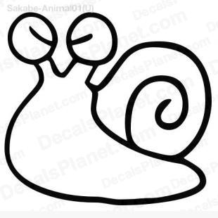 Snail listed in cartoons decals.