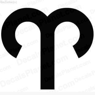 Aries sign listed in zodiac decals.