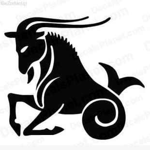 Capricorn listed in zodiac decals.