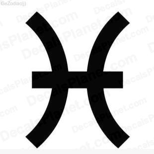 Pisces sign listed in zodiac decals.