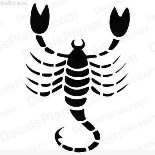 Scorpio listed in zodiac decals.
