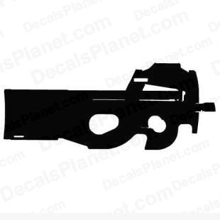 FN P90 listed in firearm companies decals.
