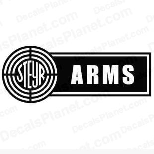 Steyr Arms logo (Steyr Mannlicher) listed in firearm companies decals.
