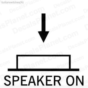 Speaker On button listed in useful signs decals.